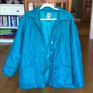 Vintage Teal Quilted Jacket